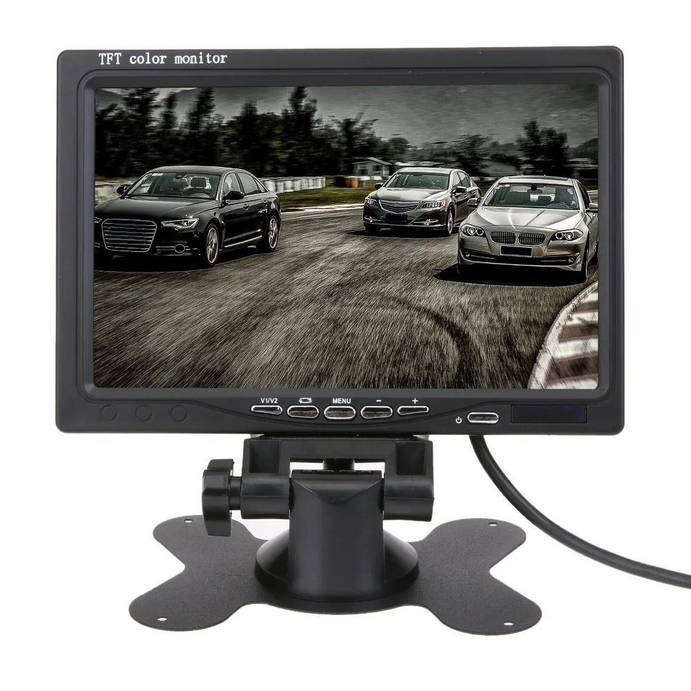 Универсальный " TFT lcd Автомобильный монитор подголовник дисплей Сплит для камеры заднего вида DVD с 2 видеовходами пульт дистанционного управления автомобильный Стайлинг