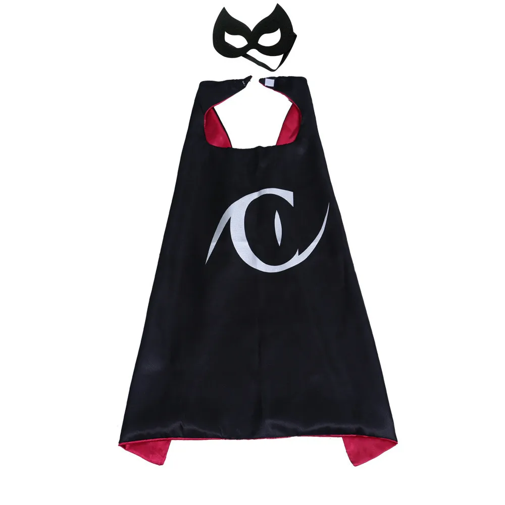 Новый атласный 2 слоя серии Мстителей косплей супергерой дети Накидка + маска на