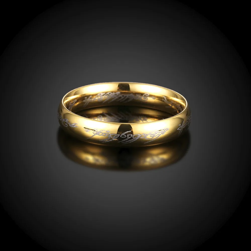 Мода 2017 г. цвет золотистый волшебный узор мужчин кольцо вокруг Модные магия