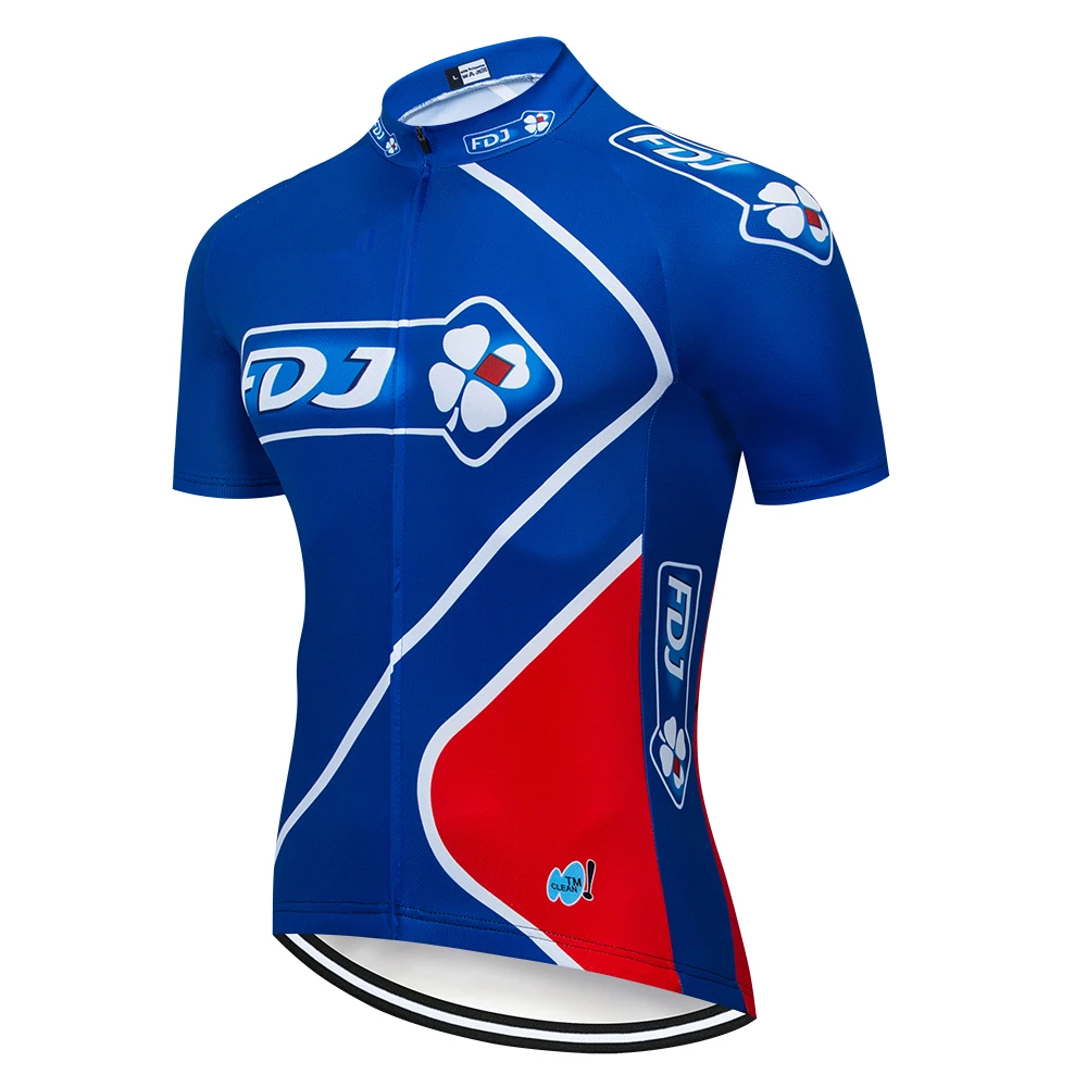 Мужской спортивный костюм для велоспорта FDJ Maillot голубой гелевая Подушка 19d