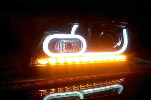 Автомобильный Стайлинг Для Dodge JCUV фары 2009~ для путешествия фары светодиодный DRL Объектив Двойной Луч ксеноновый комплект HID Биксеноновые линзы