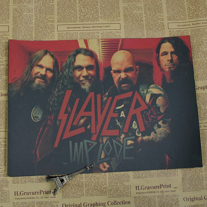 Уютный момент группа Slayer Винтаж Плакат американская скорость металл рок музыка ретро кафе настенная декоративная живопись QT380