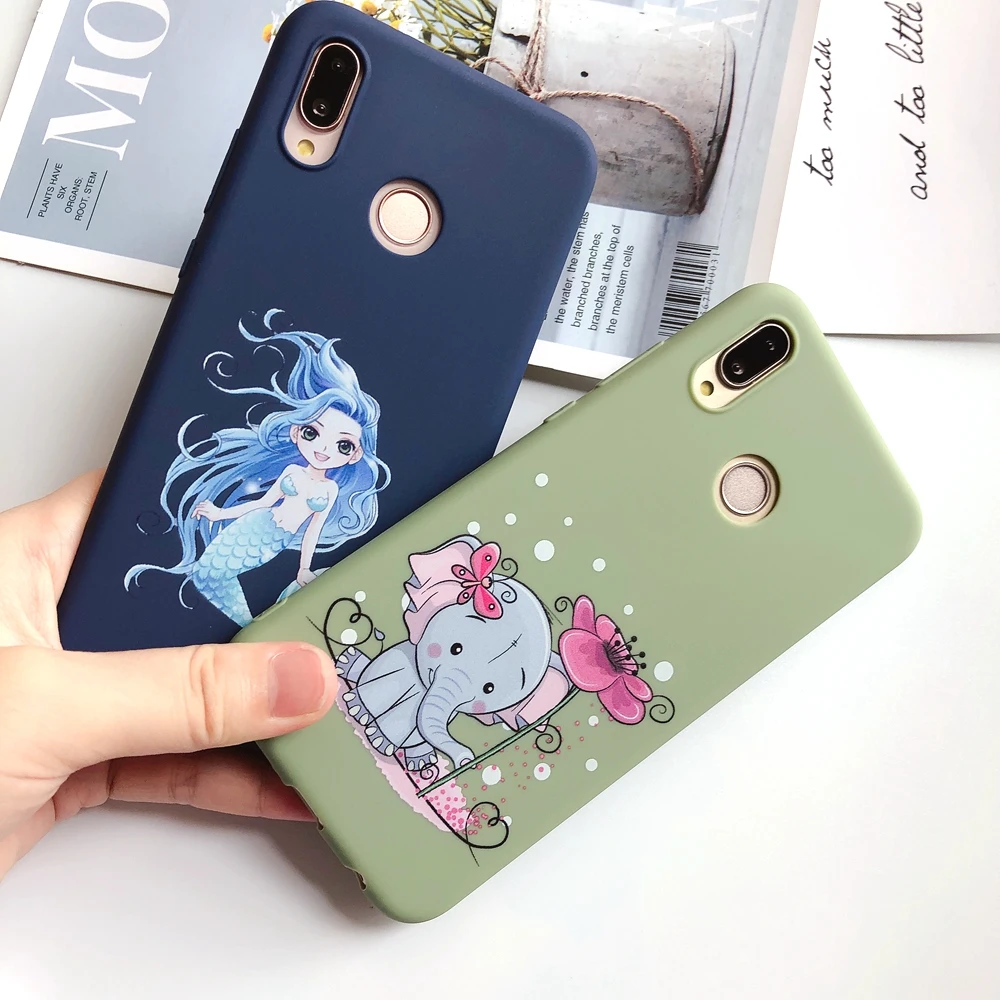 Huawei P Smart Plus 2019 чехол Модный мультяшный милый кот Etui для huawei Honor 10 lite 10i Мягкий