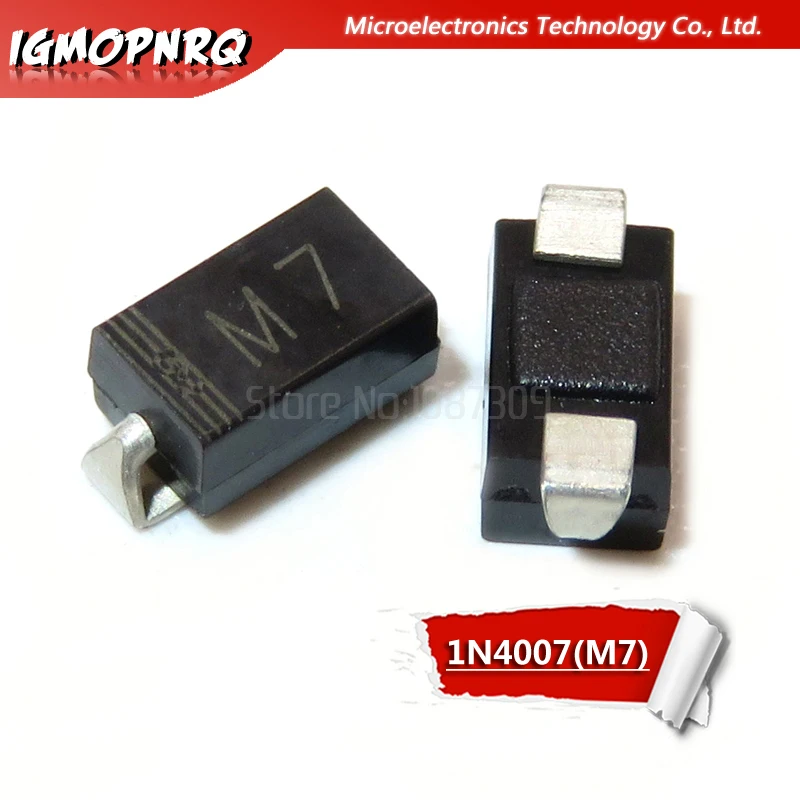 100 шт. M7 1N4007 1000 В IN4007 1A выпрямительный диод новый оригинальный|diode 1a|diode in4007diode 1000v |