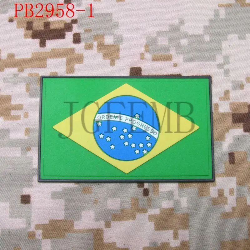 3D ПВХ патч с национальным флагом Бразилии|3d pvc patch|patches patchesnational flag patches |