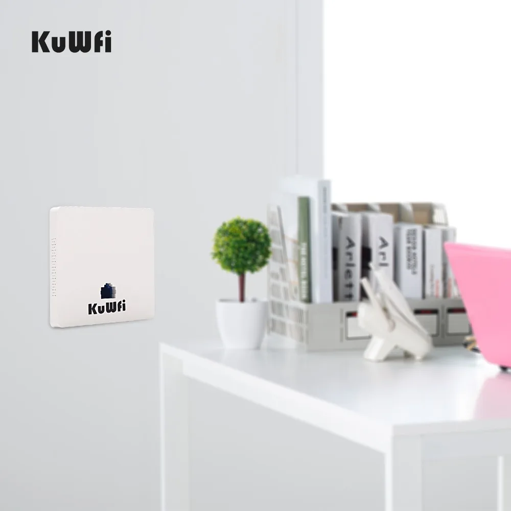KuWFi 300 Мбит/с беспроводной Wi-Fi маршрутизатор в помещении стене POE AP для