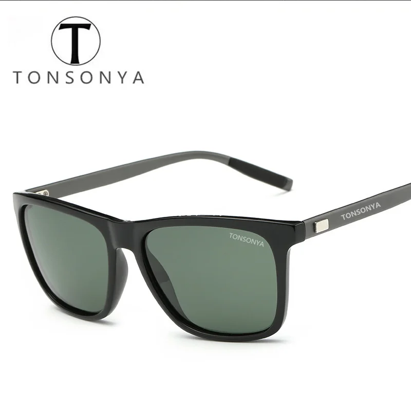 Tonsonya бренд мужской ретро алюминия TR90 солнцезащитные очки мужчин Поляризованные