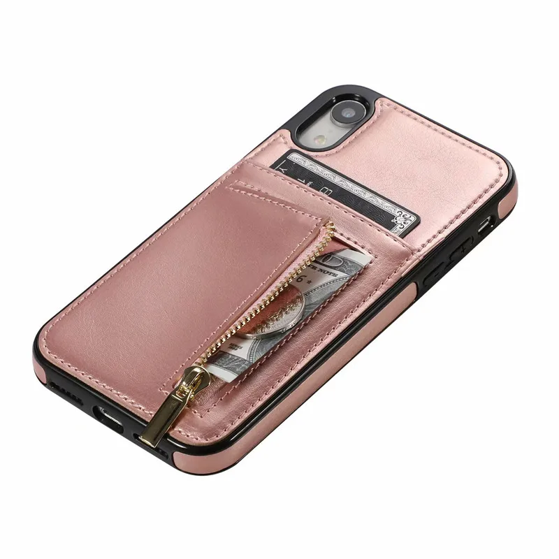 Кожаный чехол Tikitaka на молнии для iPhone X XS Max 8 Plus 6 6S Plus держатель для карт Waller чехлы для iPhone XS XR 7 Plus откидная крышка