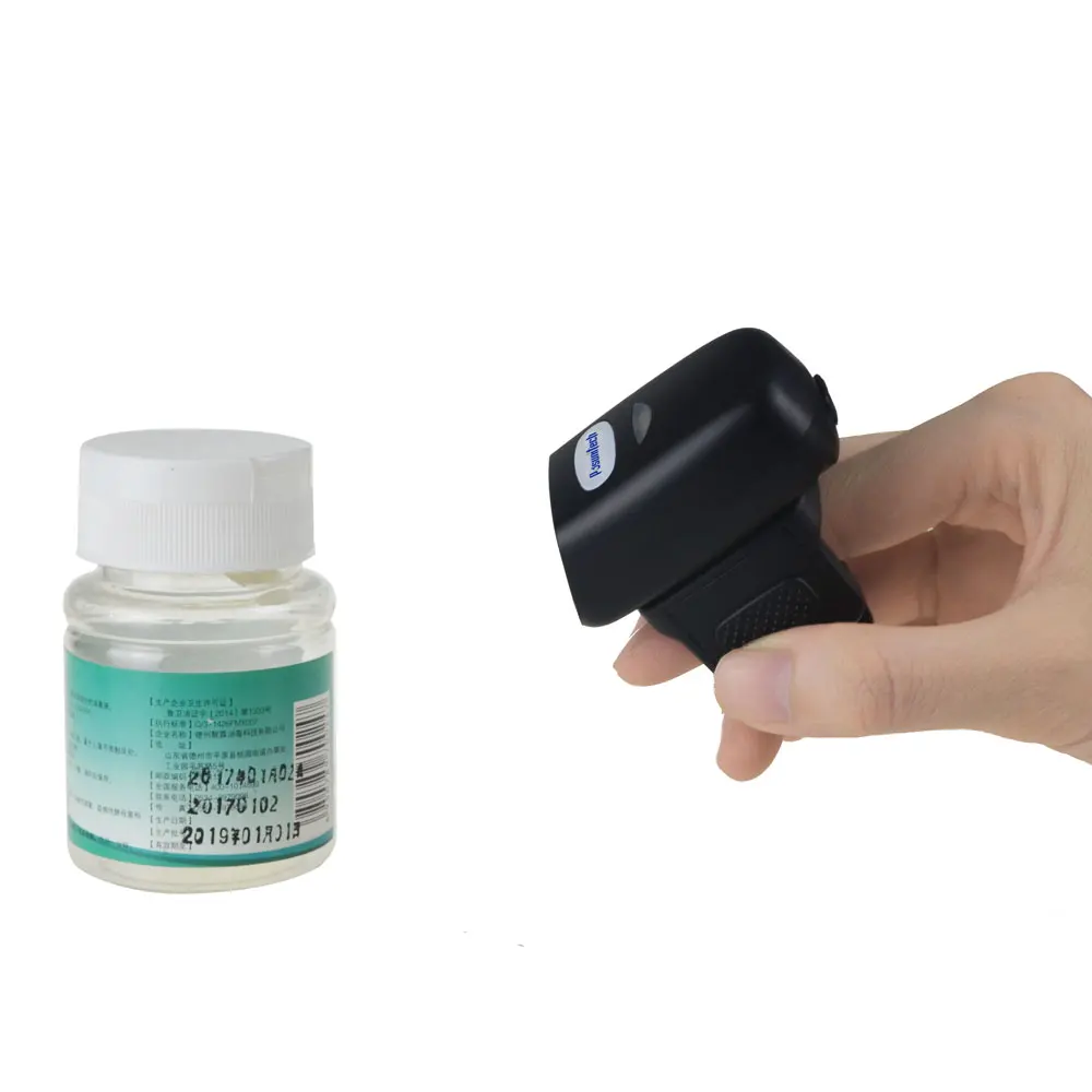 Пригодный для носки сканер штрих кода FS03 1D 2D Bluetooth литий ионная батарея 32 бит USB IOS
