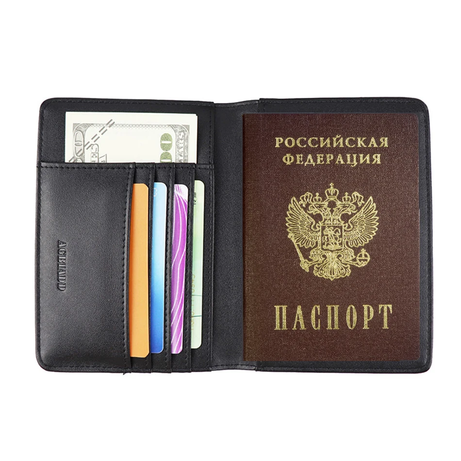 Россия и США, роскошная однотонная Обложка для паспорта для мужчин и женщин, чехол для паспорта, A609, дорожная бумага, Мужская Обложка, RFID, держатели для паспорта