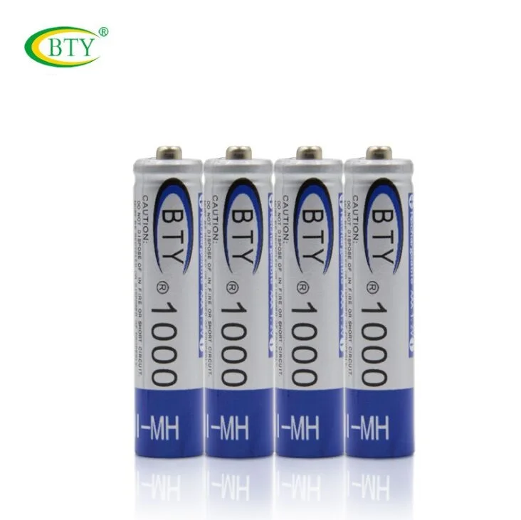 4 шт./лот новинка оригинальный аккумулятор BTY AAA 1000 1 2 в Ni MH для MP3 RC игрушки