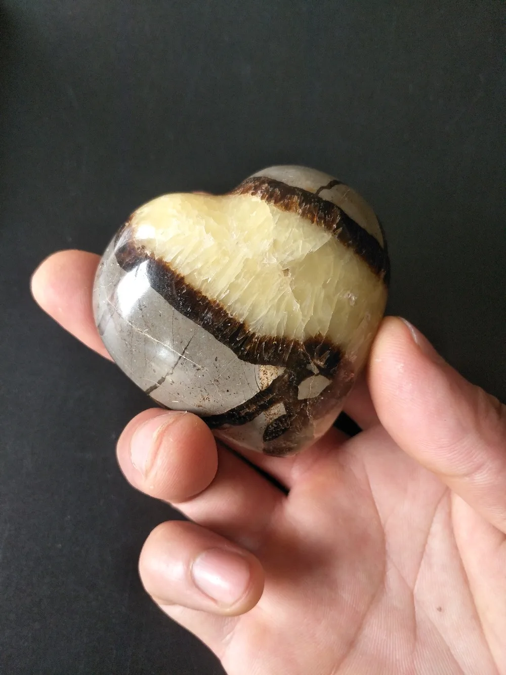 

NATURAL Polished Septarian Dragon Stone Heart Healing