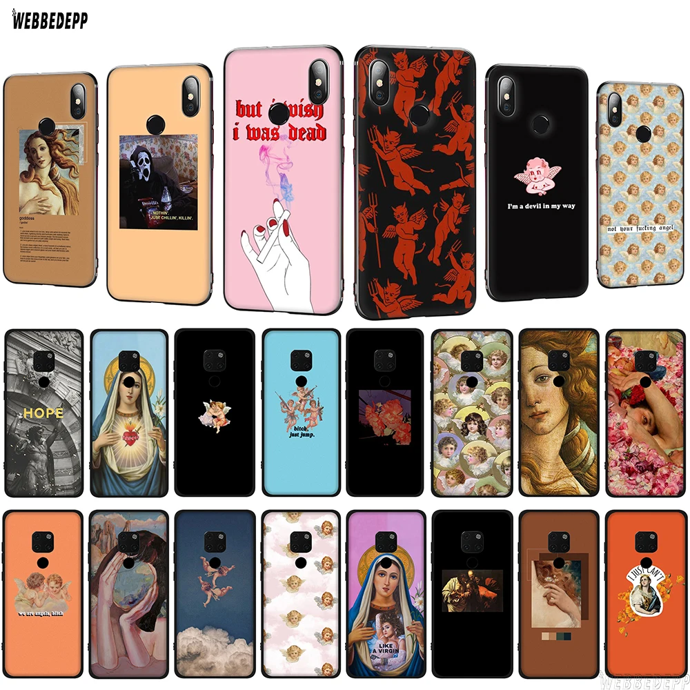 WEBBEDEPP Devil angel TPU чехол для Huawei P10 P20 P30 Lite Pro Mate 10 20 P Smart 2019 мягкий чехол|Бамперы| |