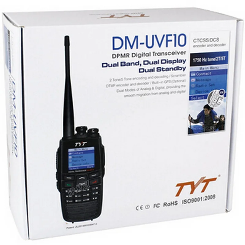 100% оригинальная функция GPS двойная частота VHF UHF TYT DPMR цифровой двусторонний