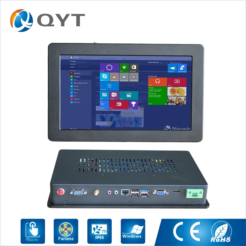 

12 inch Embedded Panel PC 4GB RAM 32G SSD rs232/4usb/wifi Industrial Computer touch screen 1280x800 with J1900 2.0GHz