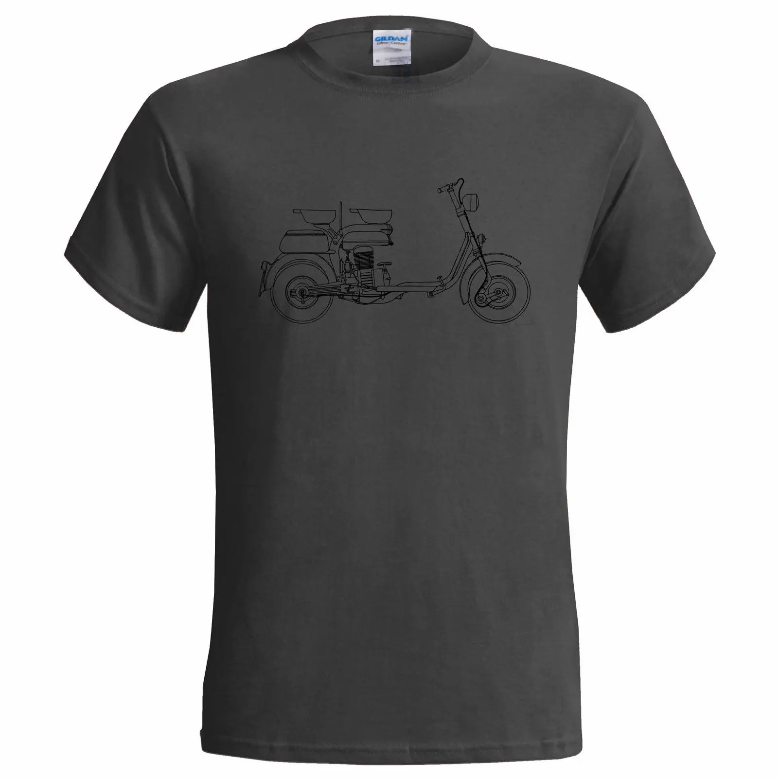 

2019 модная одежда с круглым вырезом lambrita 125 E Scooter Stencil Retro Classic Мужская футболка Mod итальянские 1953 рубашки