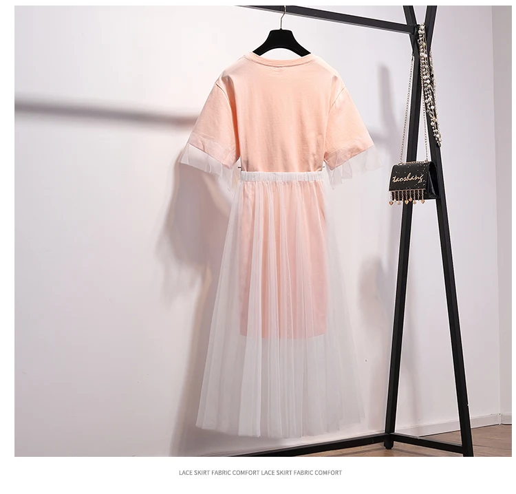 2019 Летняя женская одежда с коротким рукавом и круглым вырезом для девочек принт