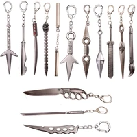 keychain sasuke uchiha ninja kunai 12cm weapon sword spear key chain ring figure men car women toy jewelry high quality