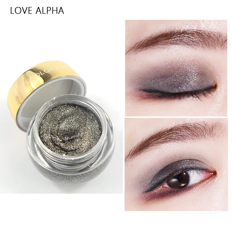 Палитра теней для век LOVE ALPHA блестящие 3D тени тонкие пигментная пудра корейская