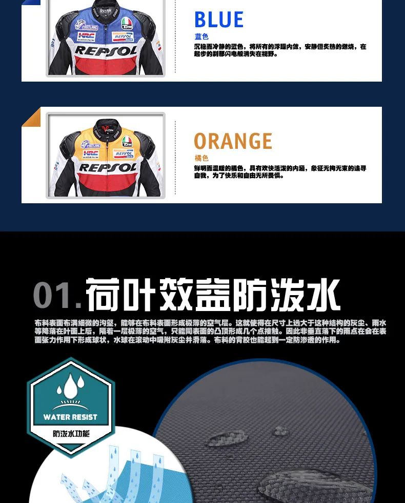 Duhan moto гоночные куртки moto rbike REPSOL куртка для мотоспорта наивысшего качества