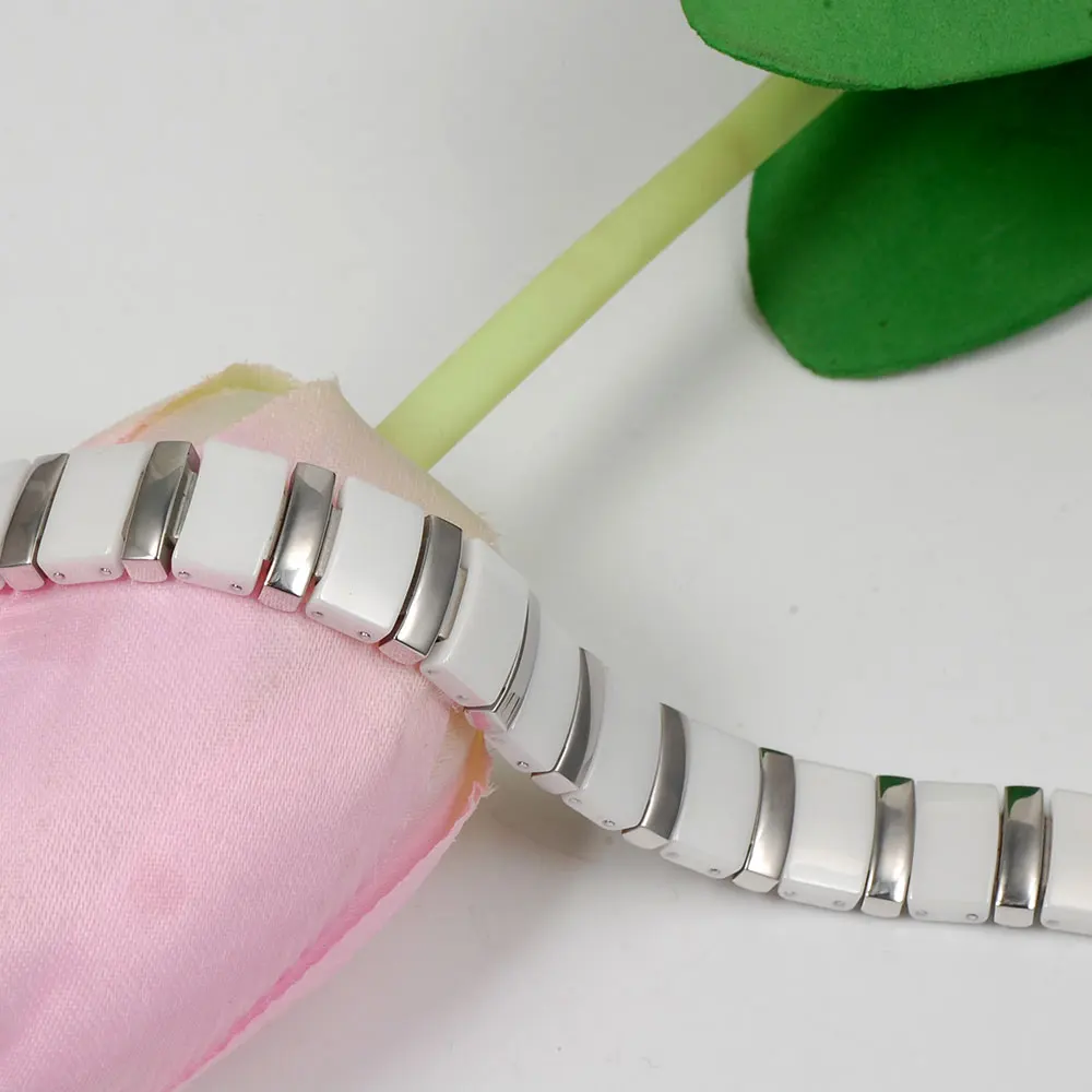 Wollet ювелирные изделия Женщины Мужчины био магнитный белый керамический браслет