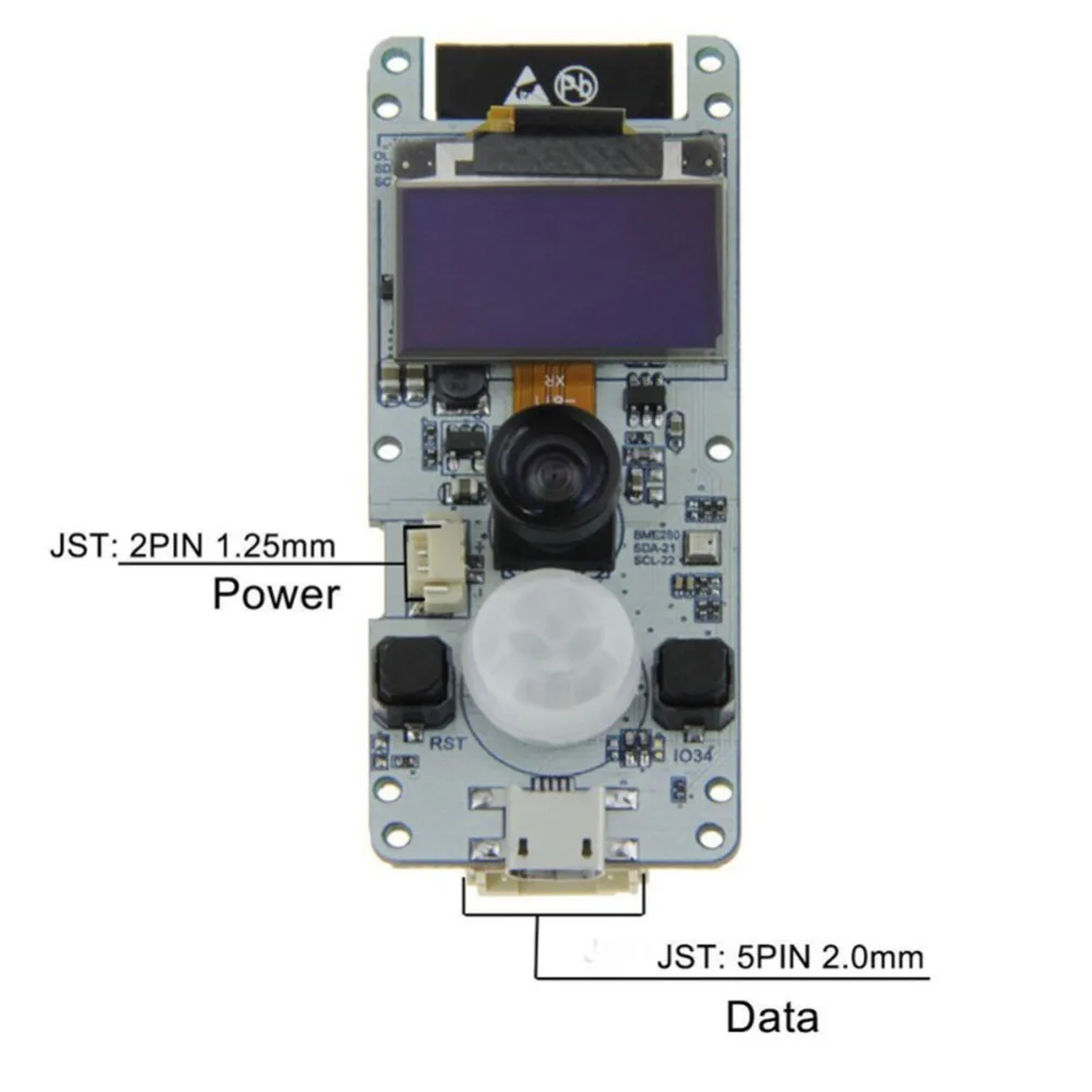 5Pcs for TTGO T-Camera ESP32 WROVER & PSRAM Camera Module ESP32-WROVER-B OV2640 Fish-eye Lens / Normal 0.96 OLED |