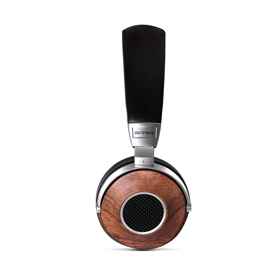 Rosewood SIVGA SV007 деревянный бас Hi-Fi стерео шумоизоляция над ухом DJ динамические проводные наушники с микрофоном - Цвет: Rosewood