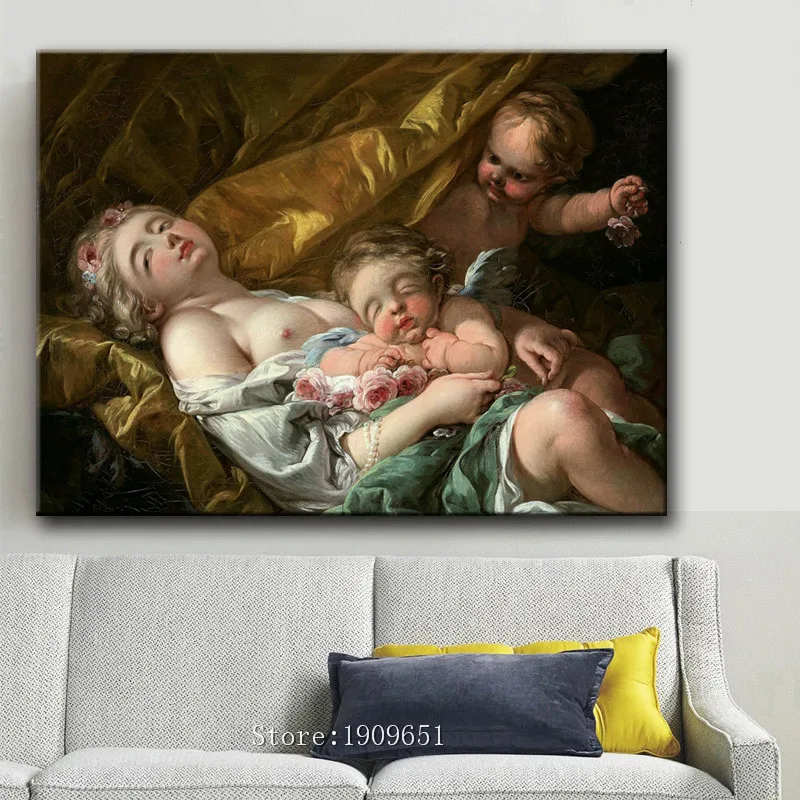 Классические религиозные фигурки обнаженная женская холщовая печать масляная