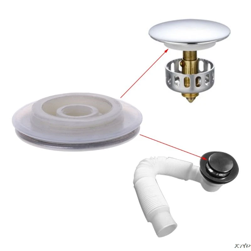 Basin Bounce Button Pop-up Drain Plug Sink Water Stopper Chrome For Bathroom Kitchen |