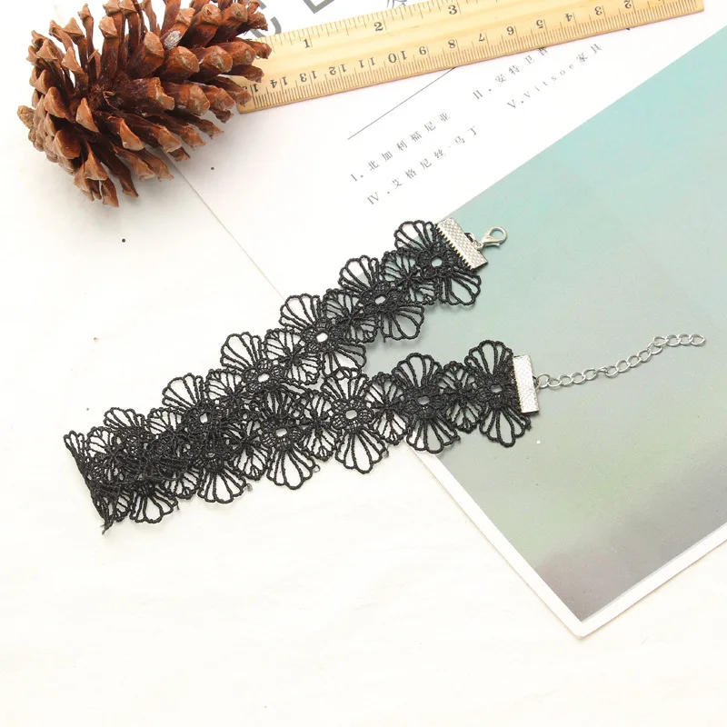 Чистая красная повязка сексуальные ажурные цветы черная Маргаритка кружева