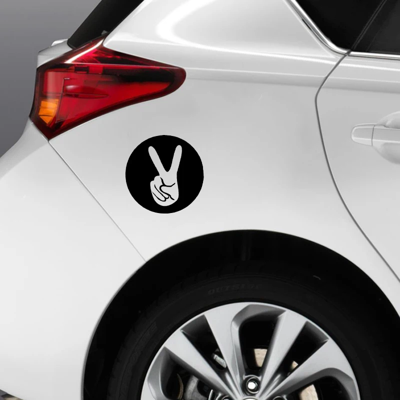 

YJZT 12.2*12.2CM Coolest Peace Hand Symbol Car Sticker Vinyl Graphic Bumper Window Graphic C12-0158