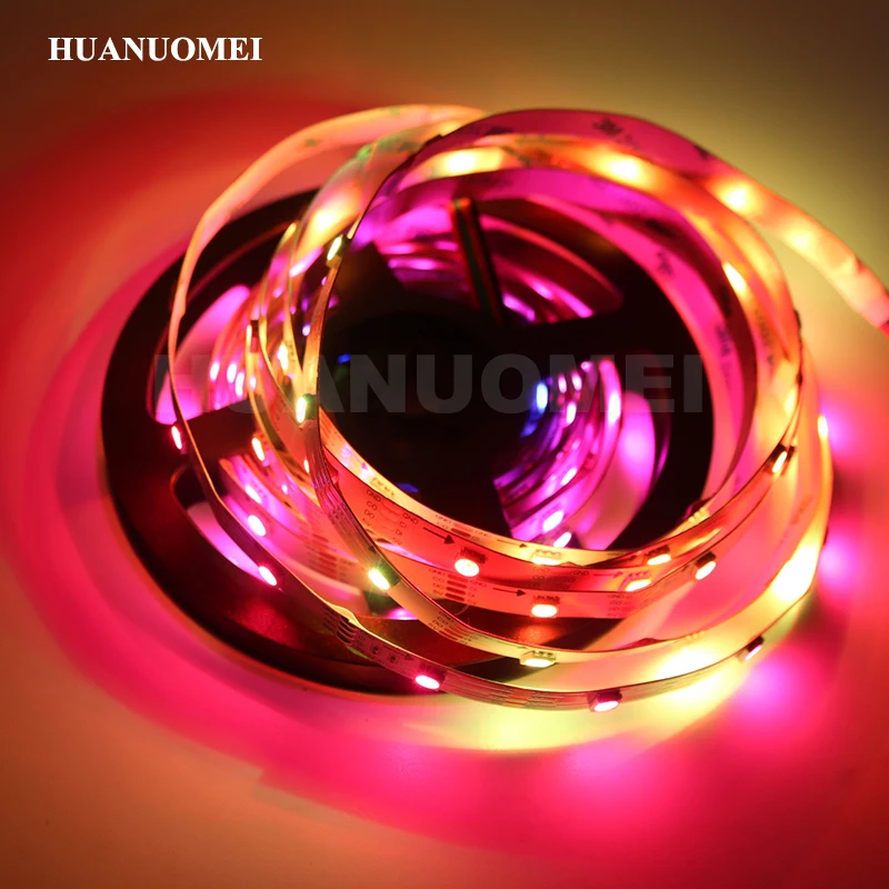 5 м APA102 30 светодиодов цифровая Адресуемая RGB Светодиодная лента гибкая 5050 SMD DC в
