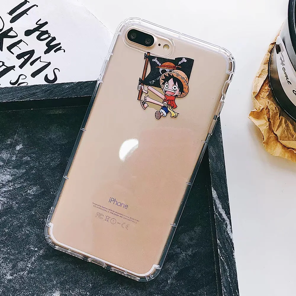 Japan ONE PIECE Tony Chopper Luffy Zoro Phone Case For iPhone X XS MAX XR Trend Anime 6 6s 7 8 Plus Soft Transparent TPU cover |