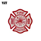 YJZT 14 см * 14 см Предупреждение пожарный забавный стикер ПВХ автомобильный стикер 12-0462