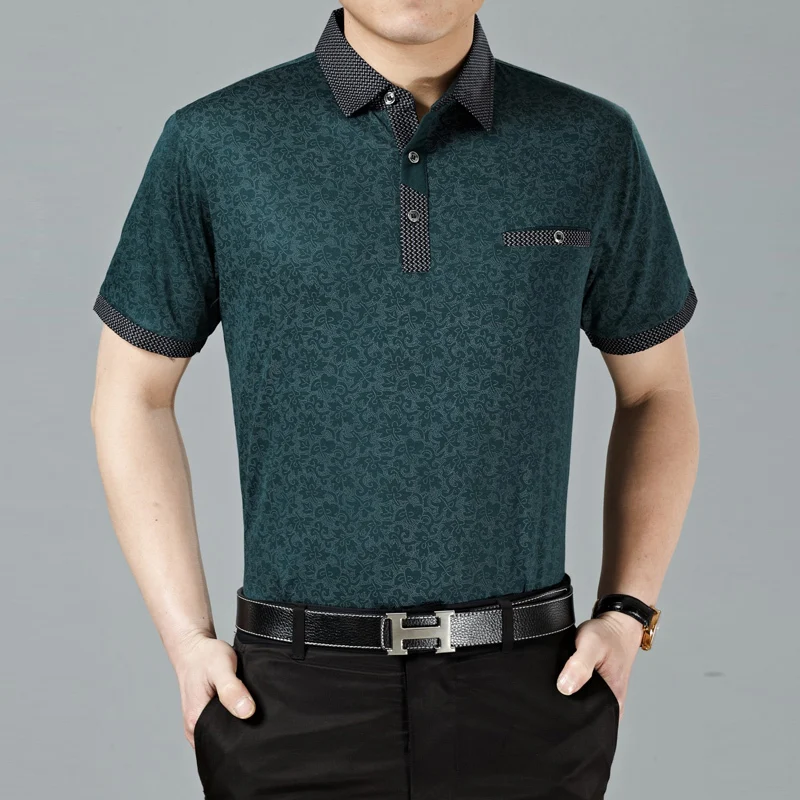 Мужская дешевая одежда-поло с коротким рукавом Новейшая модная полосатая