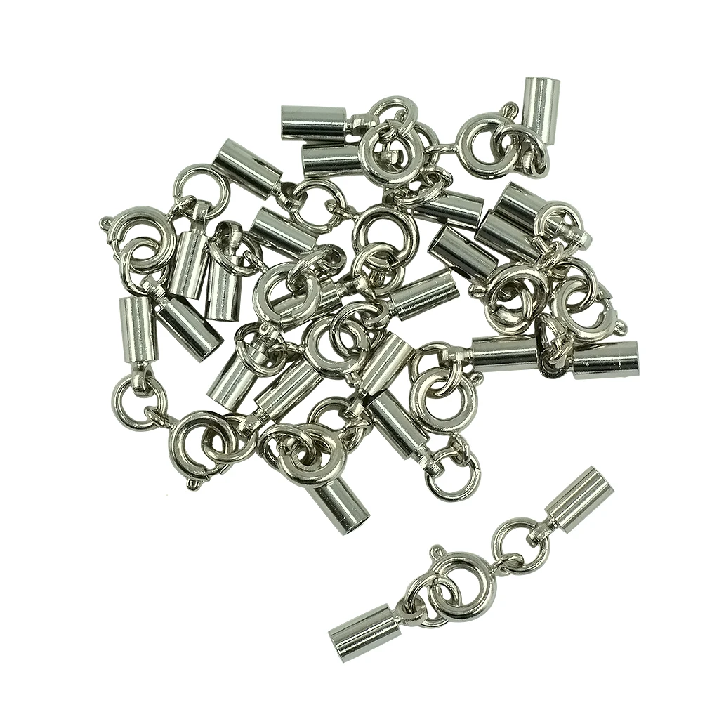 12 шт. круглые пружинные застежки и крючки из античной латуни обжимные трубчатые