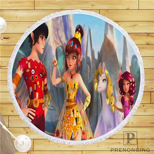 Round beach blanket На заказ DIY из микрофибры по индивидуальному заказу ткань Mia-And-Me(1) Круглый пляжный коврик полотенце напечатано по требованию 150 см#19-01-28-4-128 - Цвет: Round beach blanket