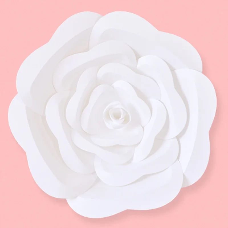 DIY гигантский Бумага цветы Флорес де papel большой Бумага Роза для свадьбы и события декоративные задние планы деко видео-уроки 6 размеров бумажные цветы