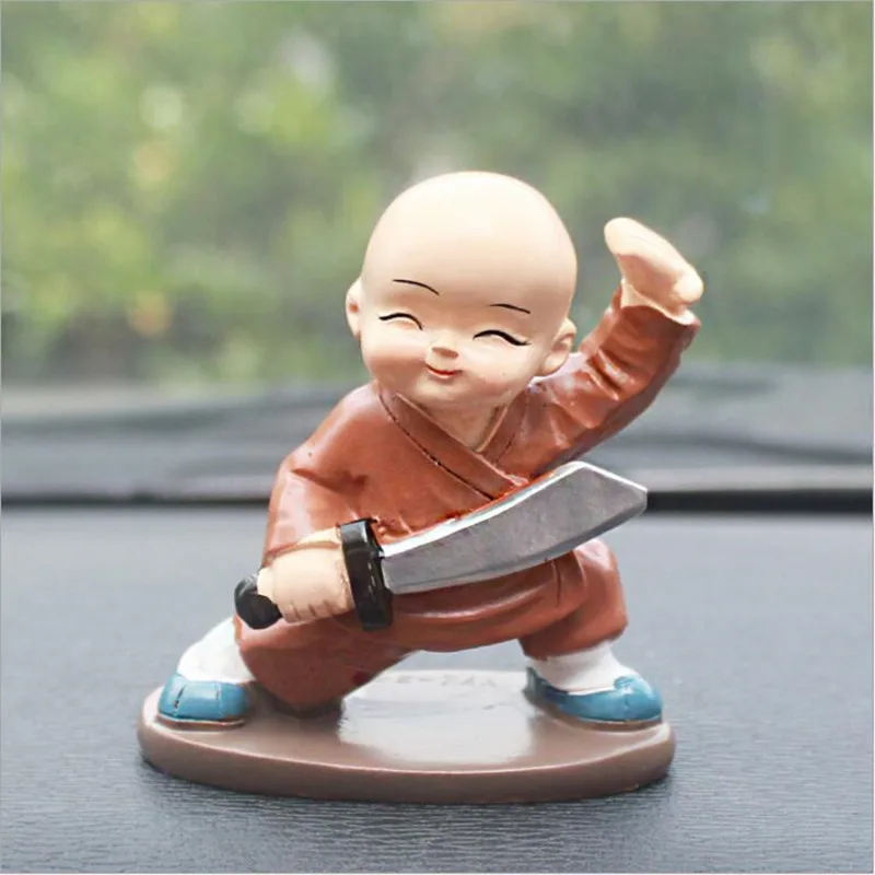 Хорошее качество 4 шт./компл. маленькие статуэтки монахов кукольный автомобиль