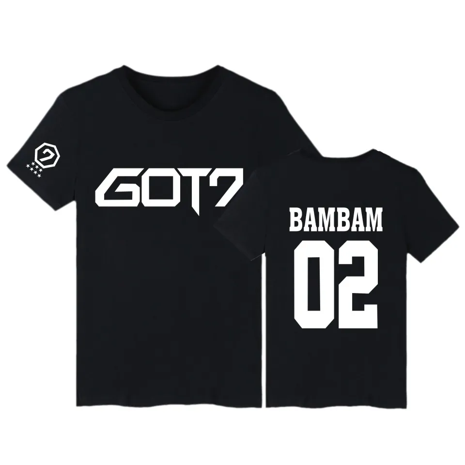 Футболка BAMBAM GOT7 Kpop JB Jackson футболка с коротким рукавом и надписью GOT 7 в стиле