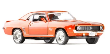 Оранжевый UNI 1/36 масштабные автомобильные игрушки 1969 Chevrolet Camaro SS винтажная литая под давлением металлическая модель автомобиля игрушка для коллекции/подарка/детей - Цвет: Оранжевый