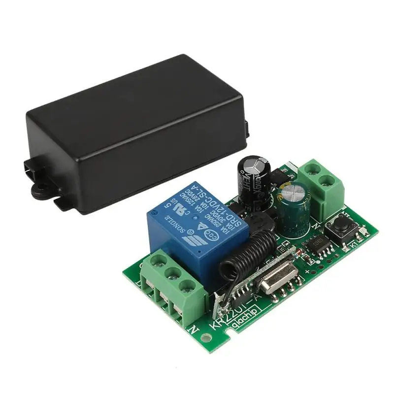 AC 110V 220V 1CH RF 433 Mhz Wireless Remote Control Switch Learning Code 1 Relay Lamp Light Controller 433.92Mhz superheterodyne |