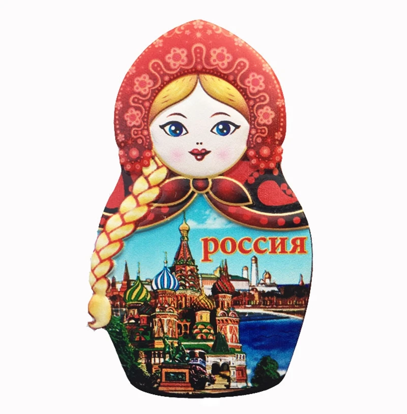 

Магниты на холодильник из смолы, 3D, в виде русской куклы