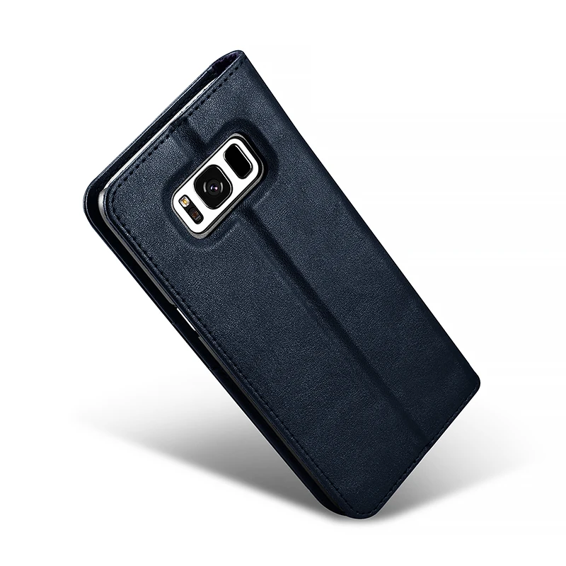 Чехол-бумажник Xoomz с откидной крышкой и подставкой для Samsung Galaxy S8 Plus, чехол для телефона из искусственной кожи в деловом стиле