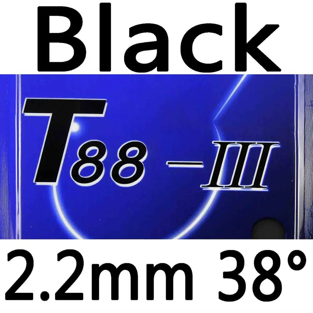 Black 2.2mm H38 Sanwei T88-III(T88-3, T88 3) pips-in настольный теннис/pingpong Резина с губкой - Цвет: Black 2.2mm H38