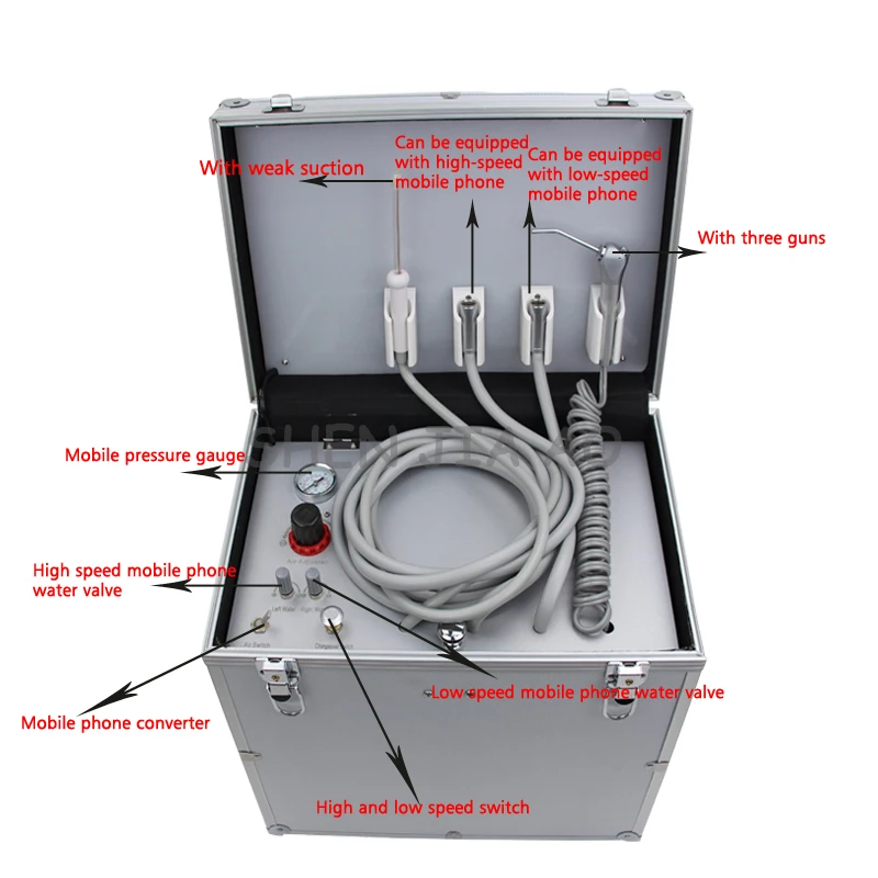 BD 402 портативные турбины встроенный воздушный компрессор стоматологическое