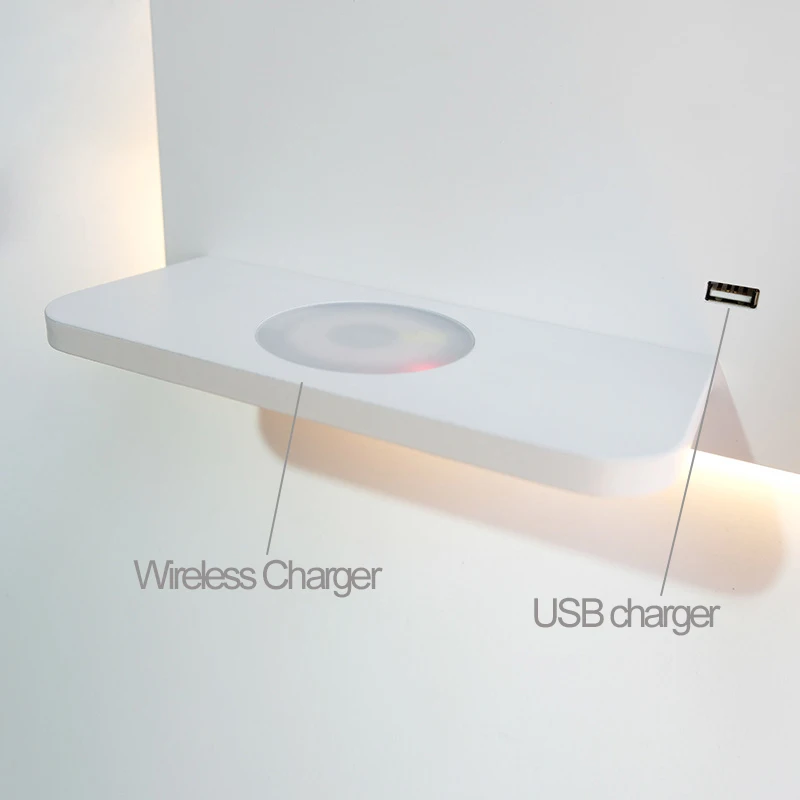 ZEROUNO USB беспроводное зарядное устройство настенный светильник ing Настенные светильники для спальни Led изголовье для чтения настенный светильник для отеля пансион бра светильник