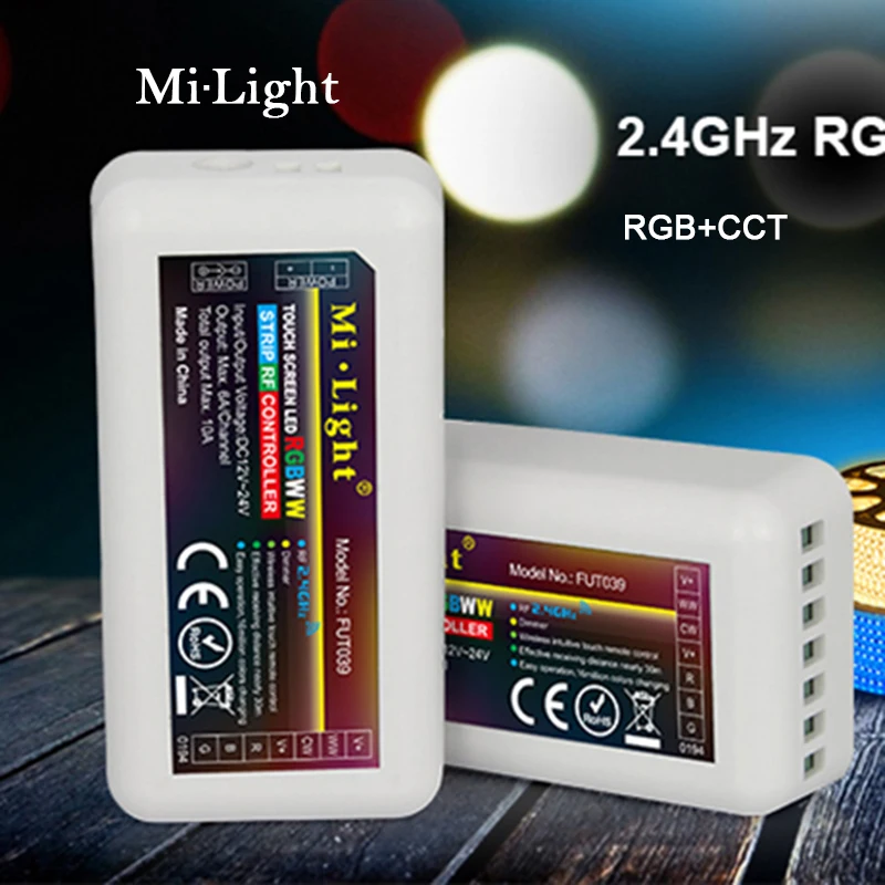 Mi Light FUT039 беспроводной 2 4G 4 зоны RF RGB + CCT LED контроллер Диммер для гибкого 5050 RGBW RGBCW