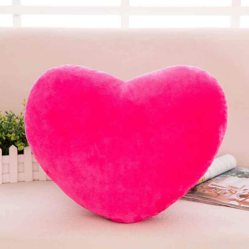 Light red Форма сердца Подушка плюшевая кукла игрушка подарок диванная Подушка декоративная наволочка для подушки свадебное украшение - Цвет: Light red