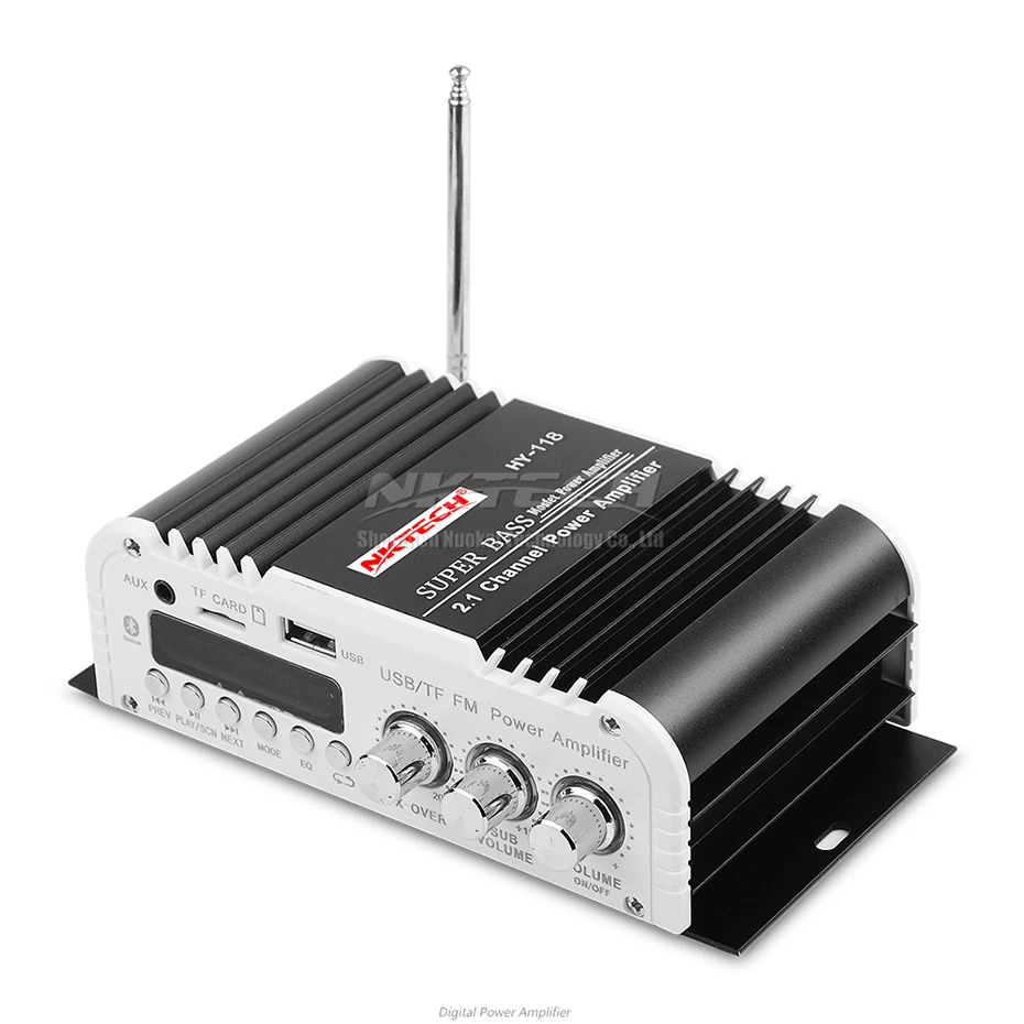 NKTECH HY-118 автомобильный усилитель мощности цифровой аудио плеер Bluetooth 2,1 канал 45 Вт 2x20 Вт Hi-Fi стерео супер бас усилитель USB TF CD FM